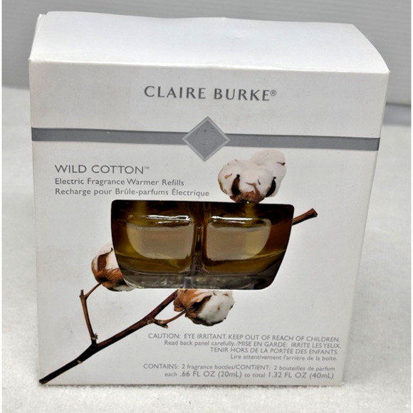 Claire Burke Electric Fragrance Warmer Refill Wild Cotton Pack of 2 Refills HTF - Picture 1 of 4